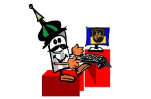 Wencel mit Computer © Stadt Wurzen
